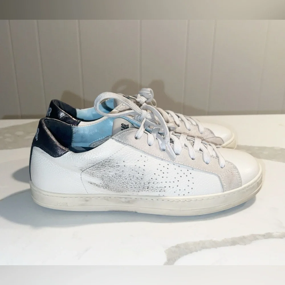 P448 Cream Leather Sneaker